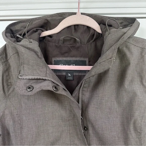 Eddie Bauer Weather Edge Rain Jacket Women's Hooded - Brown - Picture 3 of 11